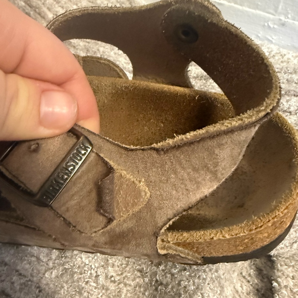 Birkenstock Tan Mules with Buckle - Picture 11 of 13